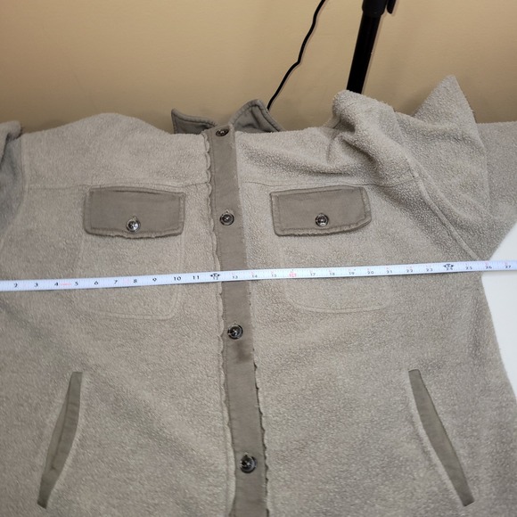 Free People Ruby Oversized Shirt Jacket Fleece Button Down Brown Read - Picture 10 of 14